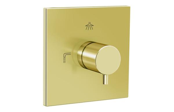 VitrA Root Square 3-Way Diverter - Soft Gold